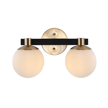 Modernist Globe Metal/Frosted Glass Modern Contemporary LED Vanity - JONATHAN Y